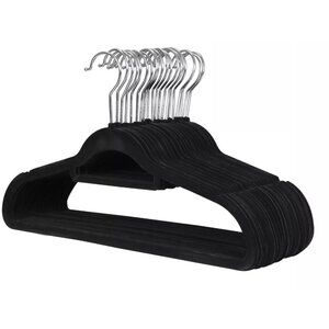 HOUSE DAY Black Velvet Hangers 60 Pack Premium Clothes Non-Slip Felt Hangers NEW